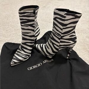 Mimosa Zebra Print Heeled Boots